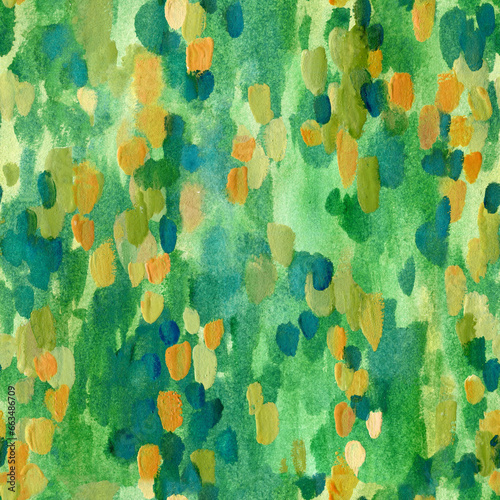 Abstract watercolor mosaic background. Grunge brush strokes, daub, stain, spot texture.
