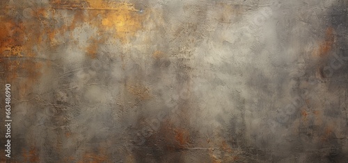 An abstract painting with yellow and grey colors