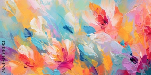 Beautiful abstract colorful impressionistic floral design background. beautiful Generative AI AIG32