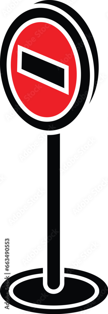 Cartoon Illustration Vector Of A Stop Road Sign