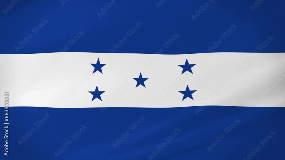 Honduras Waving Flag Realistic Animation Video Honduras Waving Flag Realistic Animation Video