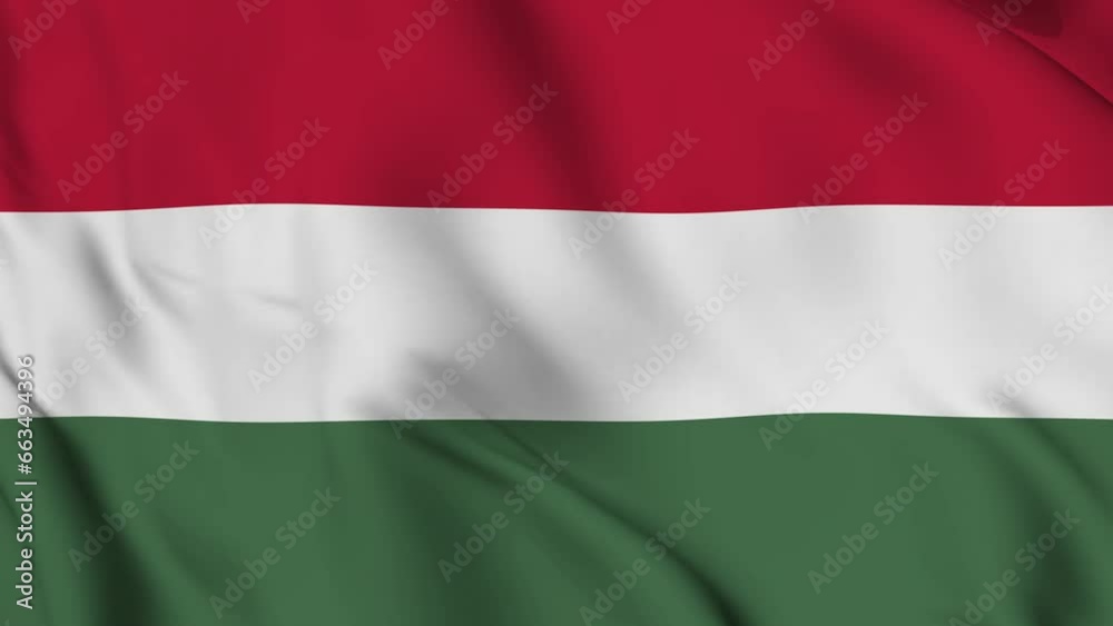 Hungary Waving Flag Realistic Animation Video Hungary Waving Flag Realistic Animation Video