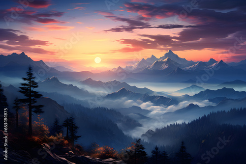 Mountain Majesty at Sunrise