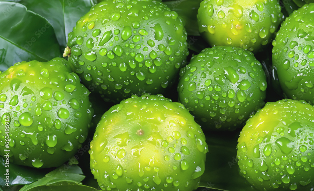 Set of limes isolated on the background.