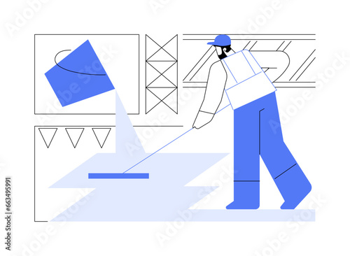 Epoxy flooring abstract concept vector illustration.