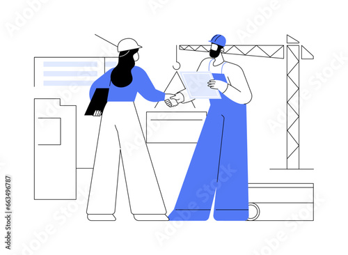 Stakeholder management abstract concept vector illustration.