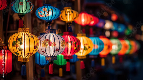 colorful lanterns on the market