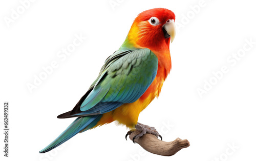 Colorful Parrot Artwork on Transparent background © Flowstudio