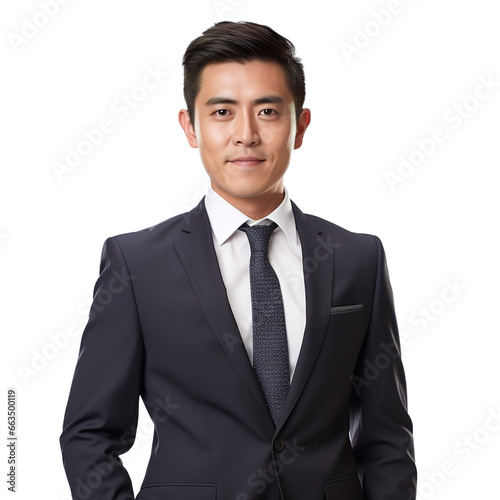 portrait of a young, smiling, confident Aasian businessman posing. Happy man standing successful