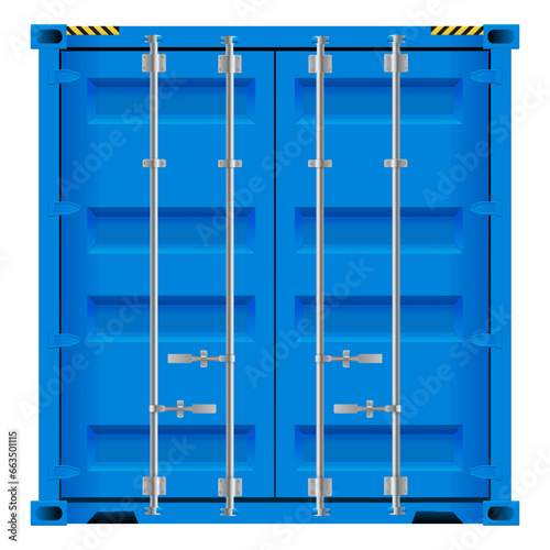 Logistic cargo container. Shipping, transportation and delivery concept. Realistic 3d template isolated on white background