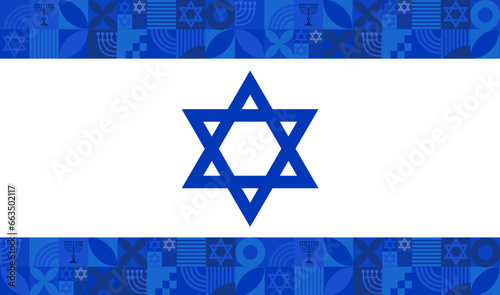 Stylized Israeli flag - vector illustration