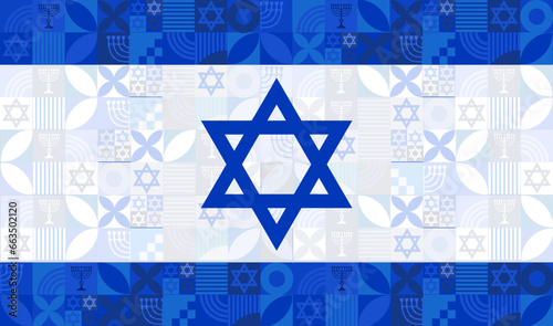 Stylized Israeli flag - vector illustration