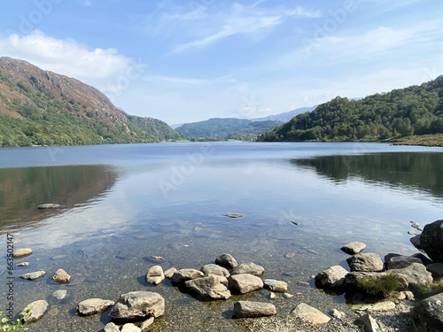 A view of the North Wales Countryside at Llyn Dinas in Snowdoni photo