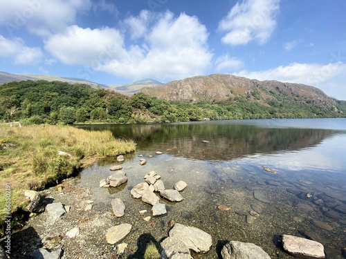 A view of the North Wales Countryside at Llyn Dinas in Snowdoni photo
