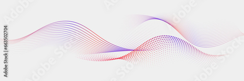 Abstract flowing lines wave. Digital future technology concept.