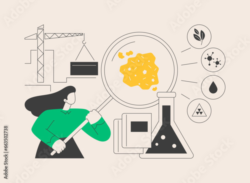 Soil analysis abstract concept vector illustration.