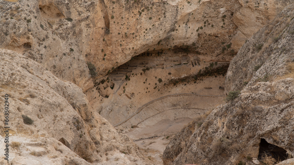 Caves and rock shelters in Maaloula, Syria