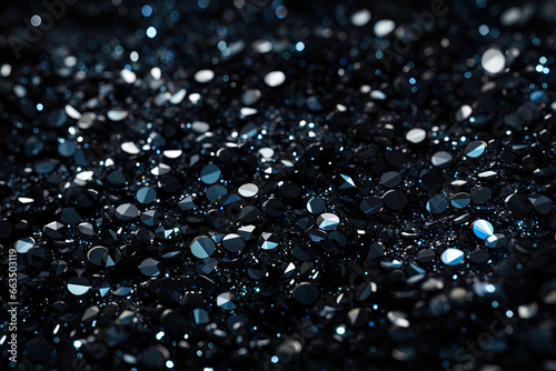 Sparkling blue black cloth glittes 