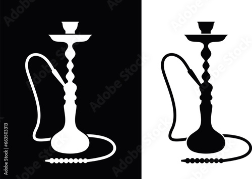 Hookah logo. Isolated hookah on white background
