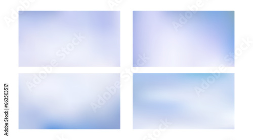 Set of abstract winter backgrounds. Vector design templates of trendy soft color style