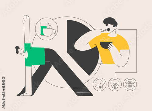 Intermittent fasting abstract concept vector illustration.