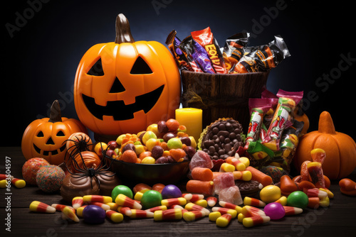 halloween pumpkin and candy © Jelmar
