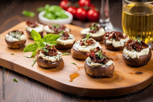 mushrooms filled with cream cheese