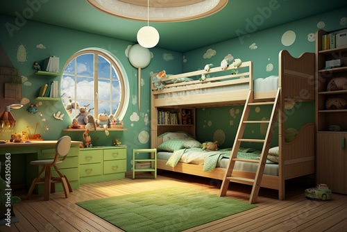 Beautiful and charming children's room interior. Generative AI