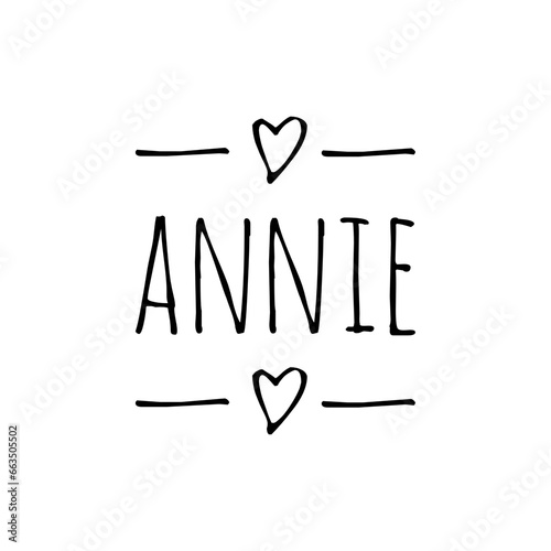 ''Annie'' Word Illustration photo