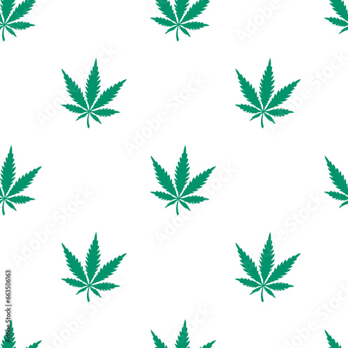 Weed seamless pattern Marijuana isolated cannabis leaf background wallpaper