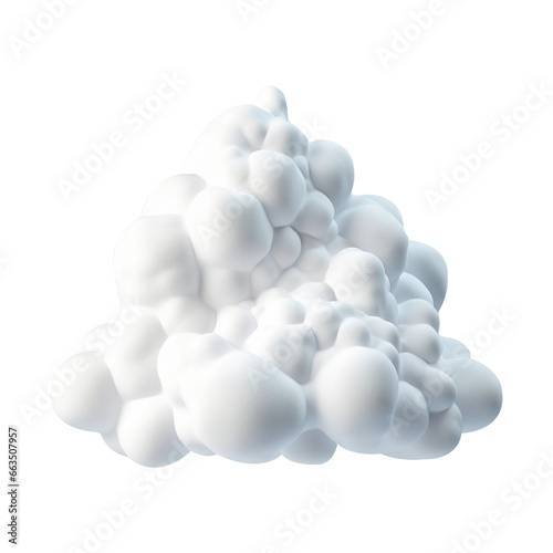 3d cloud computing concept on isolated transparent background png. generated with AI