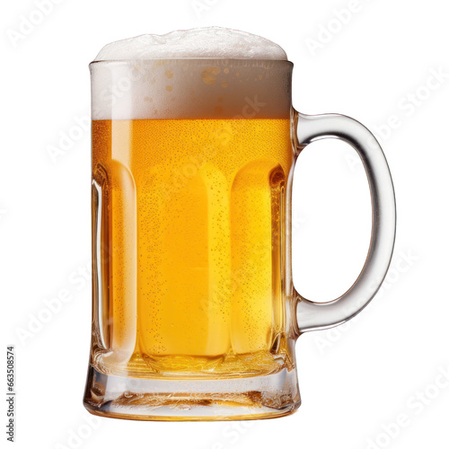mug of beer on clear background