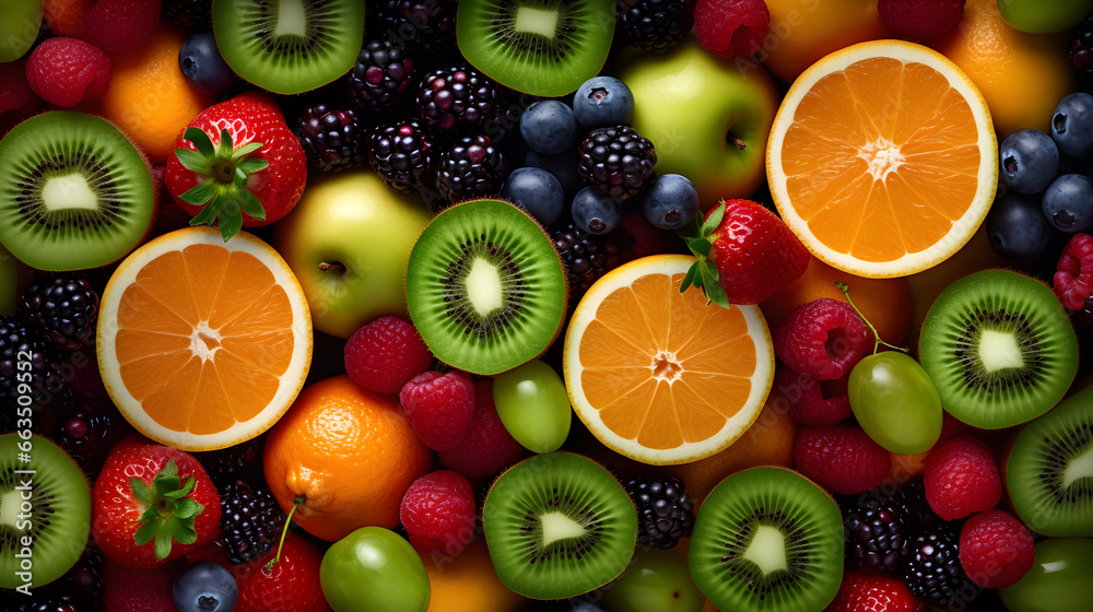 beautifully decorated fruit in front of a black surface beautifully decorated fruit in front of a black surface