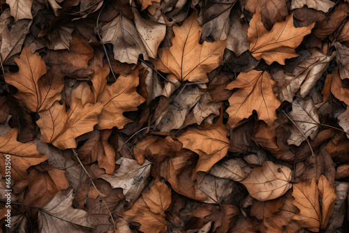 Autumn Leaves Lay Scattered on the Ground