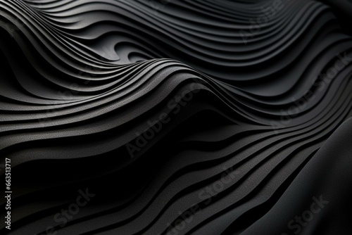 Dark fabric flag with undulating patterns. Exquisite tactile sensation. Generative AI