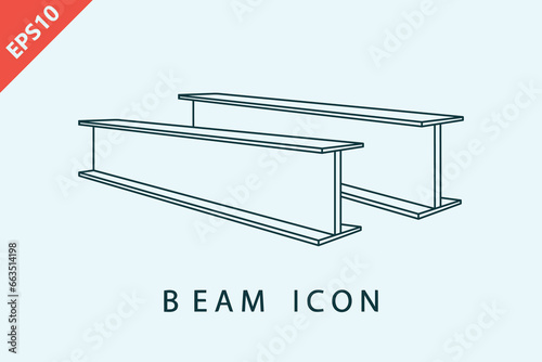 beam construction icon design vector flat isolated illustration