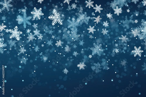 a background with scattered snowflakes and snowflakes © olegganko