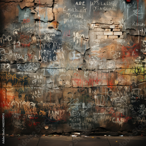 Paper, handwriting, graffiti, cracked, distressed paint, grunge texture © Opacity Media