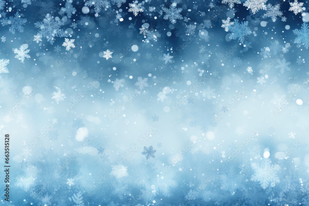 blue and white snowflakes background