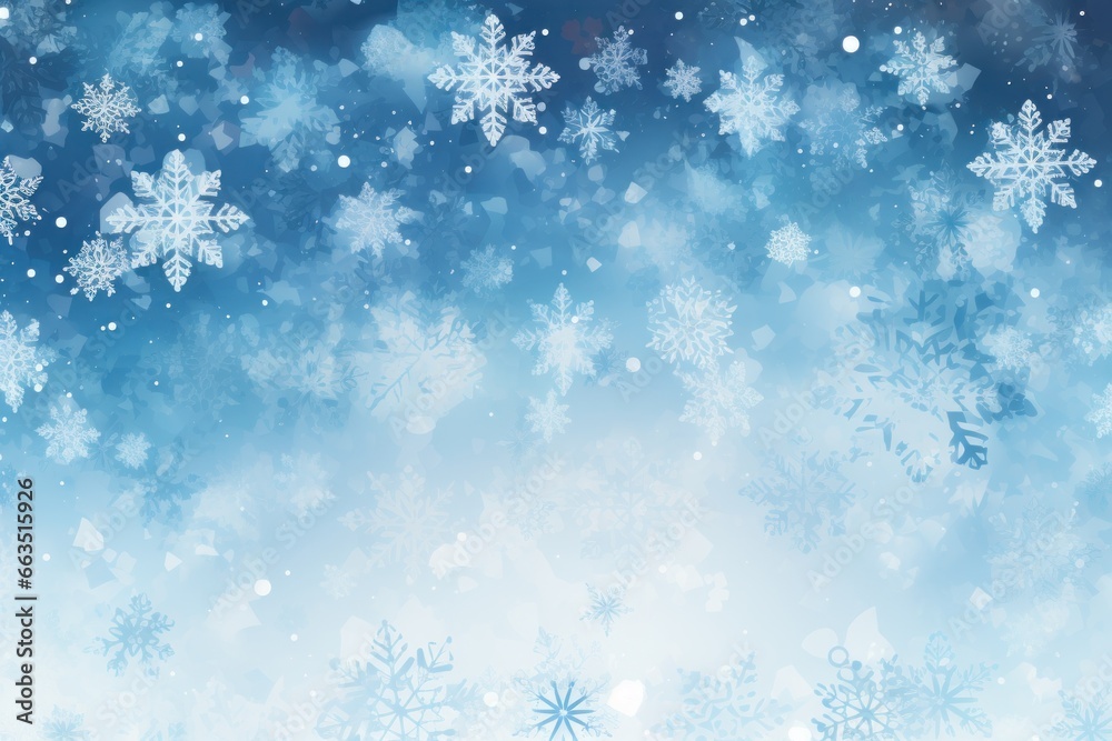 blue and white snowflakes background