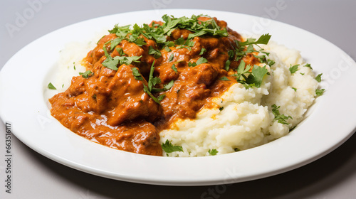 indian cuisine chicken tikka masala curry with rice