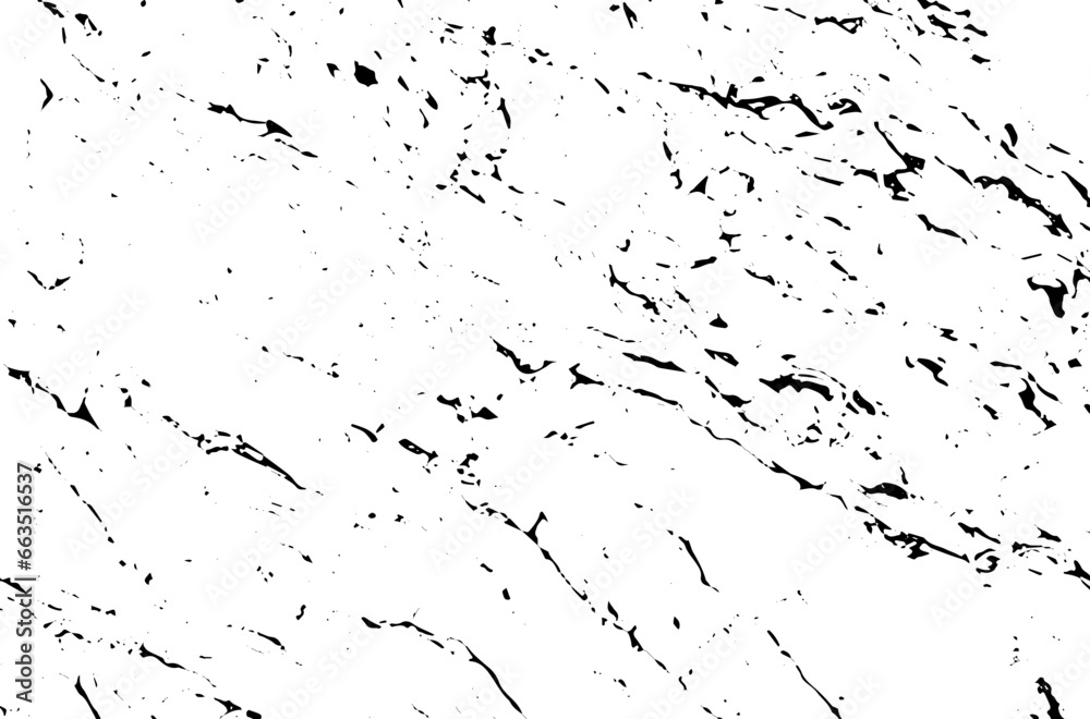 Black grunge vector texture of veins, cracks, stripes. Vector background