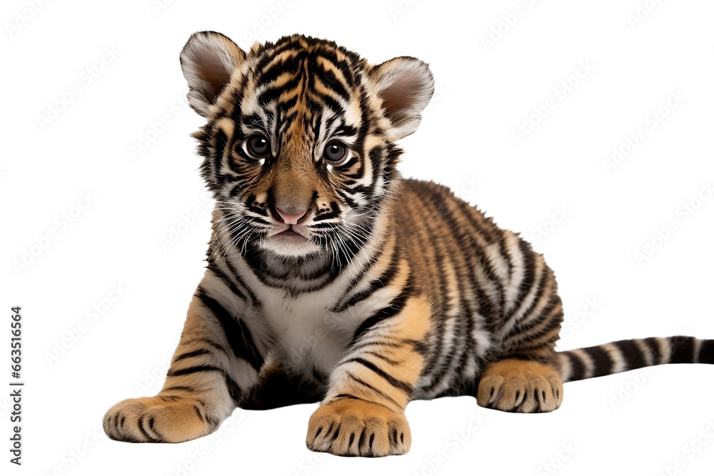 Obraz premium tiger isolated on white background
