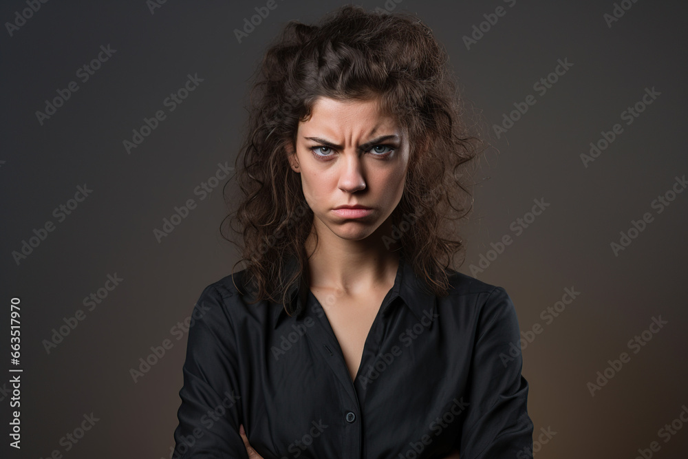 Portrait of an angry woman 