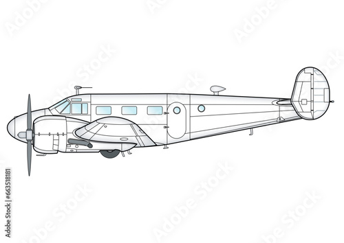 Zweimotoriges Transportflugzeug