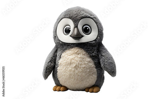 stuffed owl isolated on white background