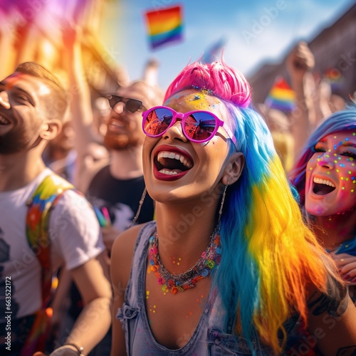 Radiating Happiness Amidst Rainbow Splendor at the Pride Festival Extravaganza