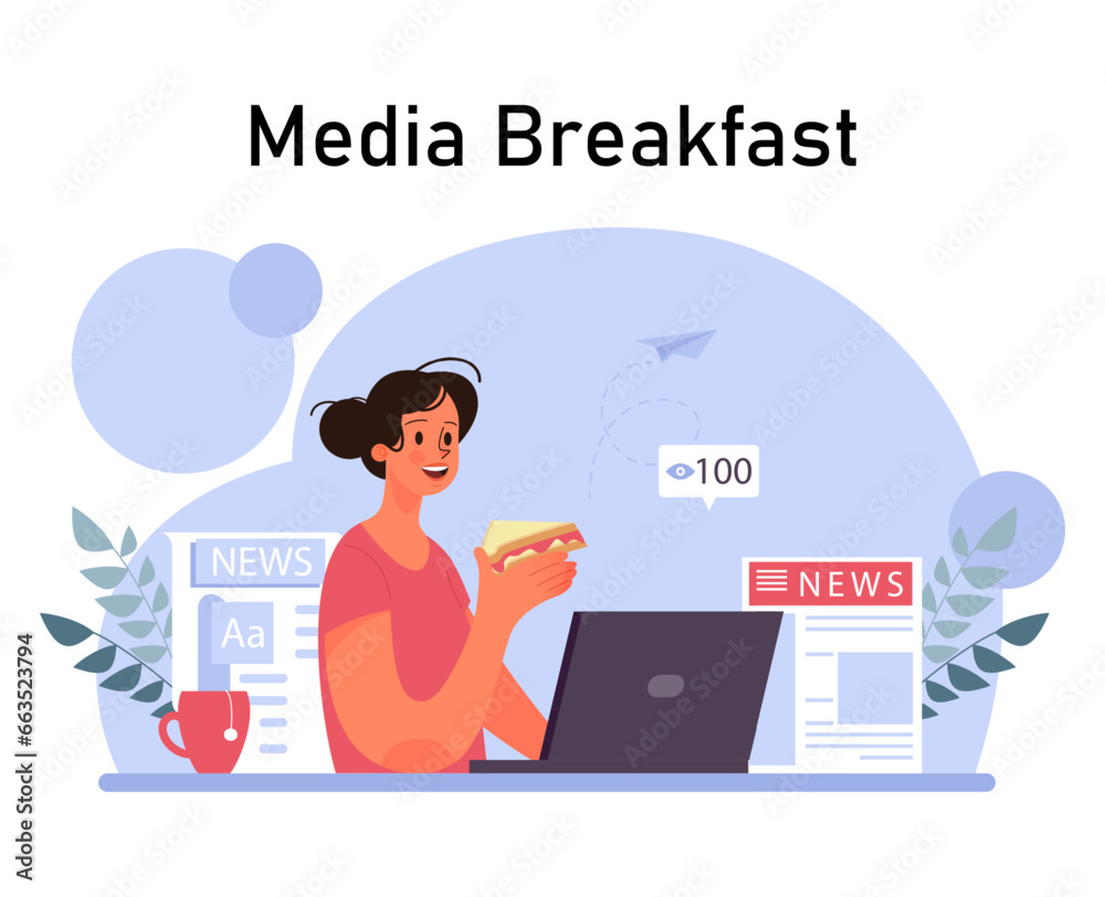 Media. Character producing or consuming the content in mass media. Media. Character producing or consuming the content in mass media.