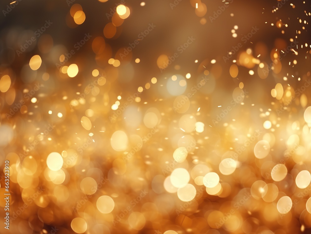 Abstract motion background shining gold particles. Shimmering Glittering Particles With Bokeh Particles Background, Generative AI Abstract motion background shining gold particles. Shimmering Glittering Particles With Bokeh Particles Background, Generative AI