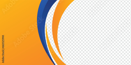 blue and orange curve background. vector illustration
